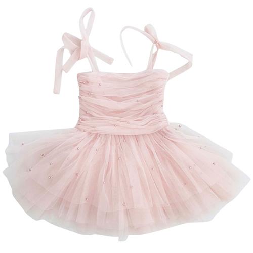 DOLLY by Le Petit Tom Pearl Tylkjole Ballet Pink | Lyserød | 8-10 years