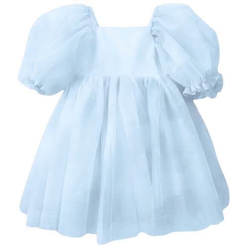 DOLLY by Le Petit Tom Dolly Dream Babydoll Puff Dress Blue Clouds | Blå | 0-1 years