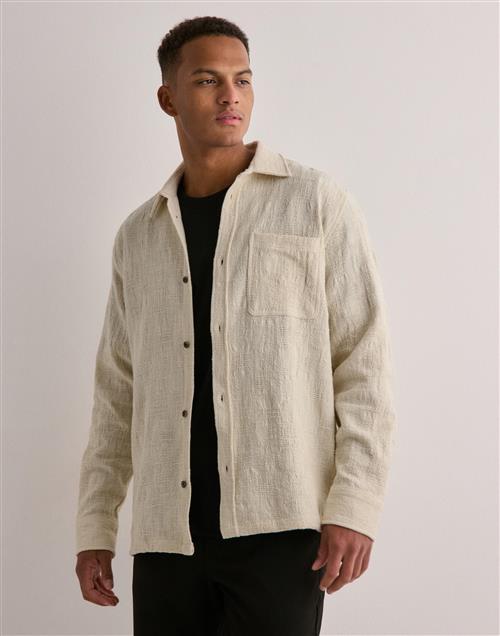 Les Deux Kaleb Structure Overshirt Overshirts Beige