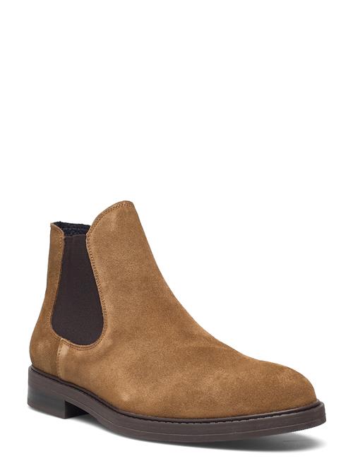 Selected Homme Slhblake Suede Chelsea Boot Noos Selected Homme Brown