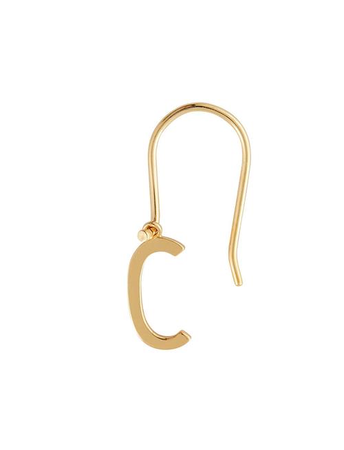 Initial Ear Hanger Design Letters Gold