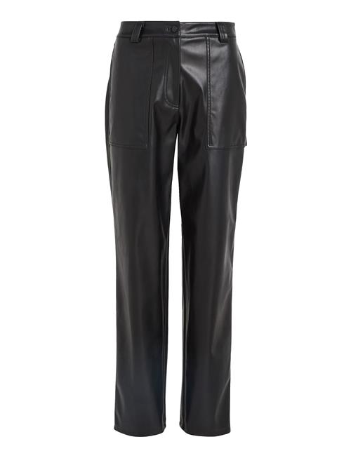 Calvin Klein Jeans Faux Leather High Rise Straight Calvin Klein Jeans Black