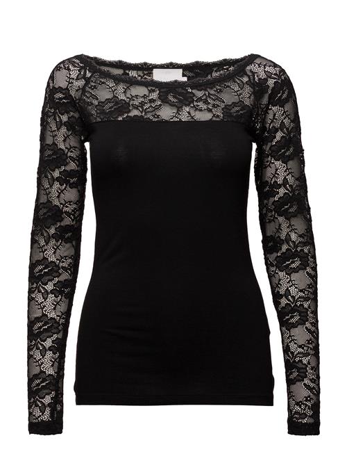 Kaffe Lacy Boat T-Shirt Kaffe Black