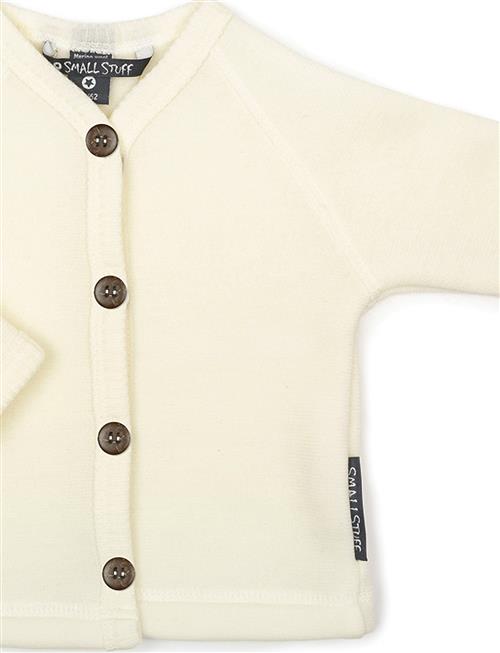 Smallstuff Cardigan, Merino Wool W. Buttons, Offwhite Smallstuff Cream