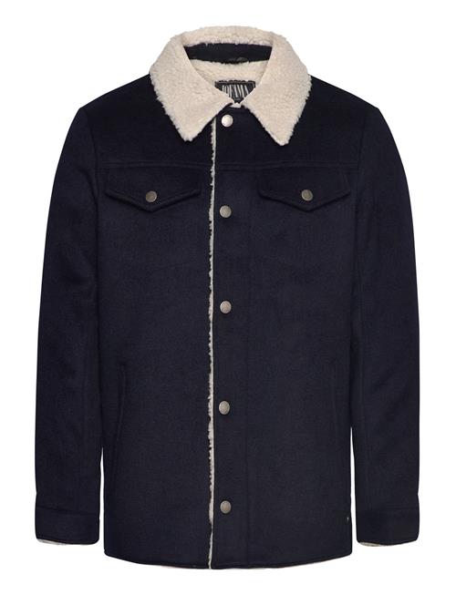 Harvey Wool Trucker Jacket Jofama Navy