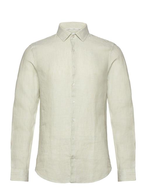 Linen Solid Slim Shirt Calvin Klein Green