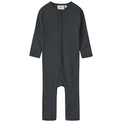 Wheat Langærmet uld jumpsuit Dusty Navy | Marine blå | 74 cm