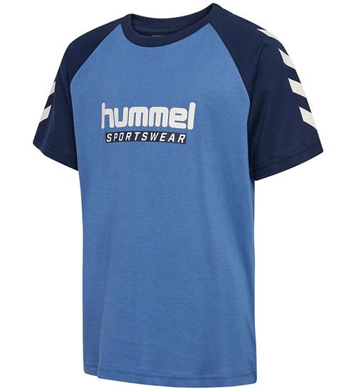 Hummel T-shirt - hmlJr Logo - Dutch Blue