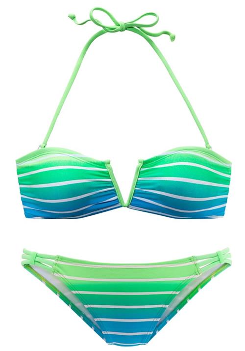 VENICE BEACH Bikini  himmelblå / neongrøn / hvid