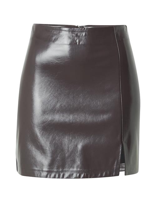 TOPSHOP Nederdel 'Entry PP Split  - Black Vinyl'  choko