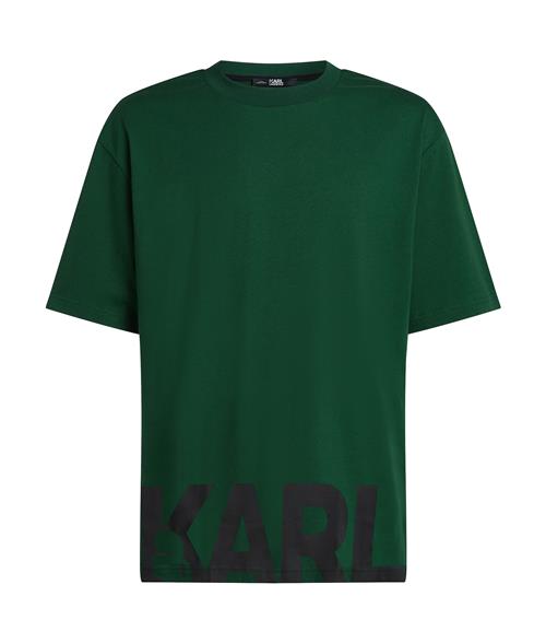 Karl Lagerfeld Bluser & t-shirts ' Bold Hem Relaxed '  grøn / sort