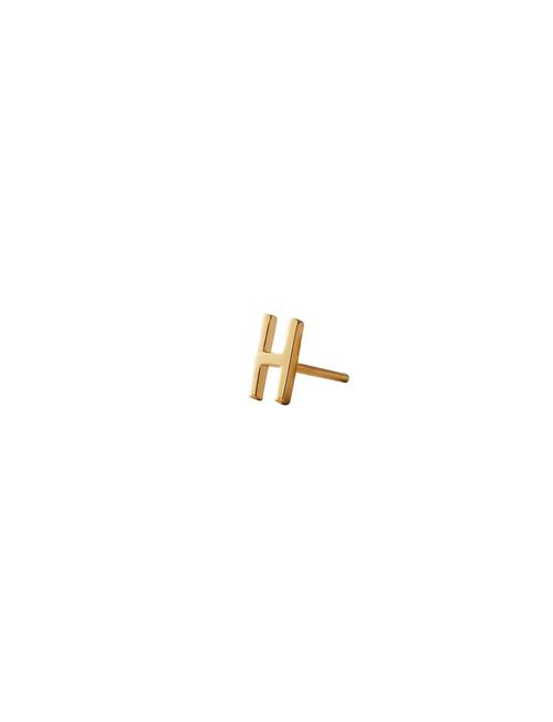 Earring Studs Archetypes, Gold, A-Z Design Letters Gold