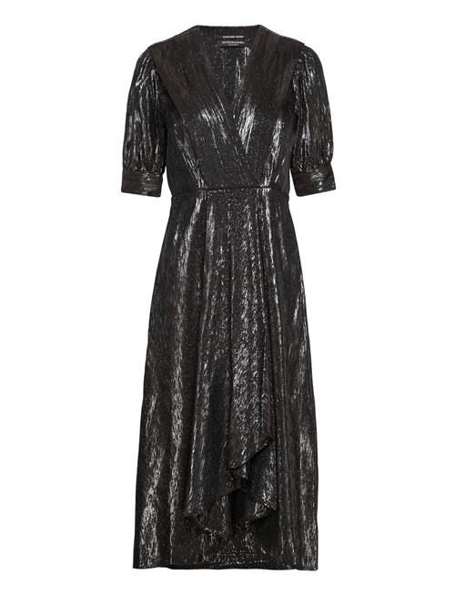 Scotch & Soda Silver Long Sleeved Dress With Pleat Detail Scotch & Soda Silver