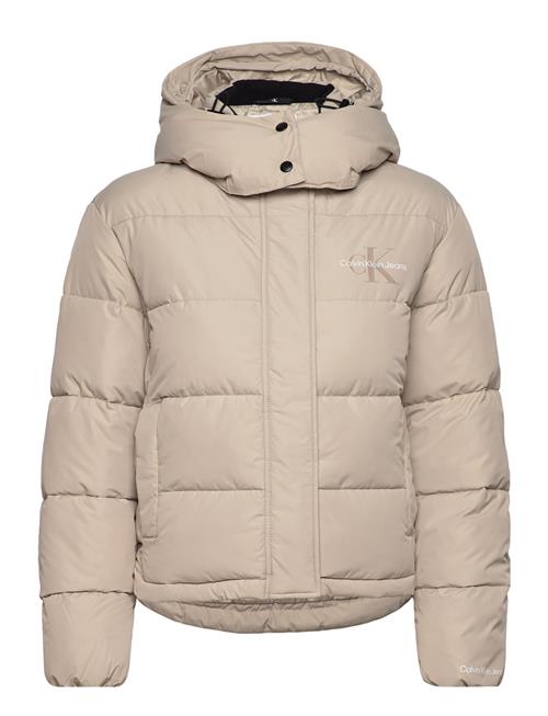 Calvin Klein Jeans Monologo Non Down Short Puffer Calvin Klein Jeans Beige