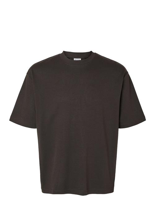 Selected Homme Slhlooseoscar Ss O-Neck Tee Noos Selected Homme Brown