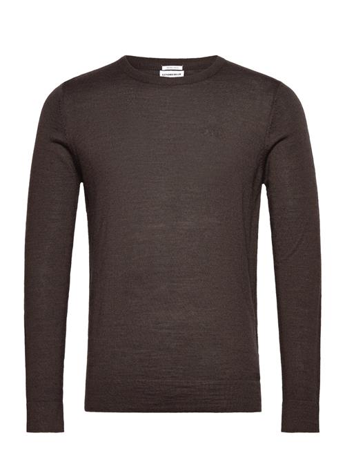 Lindbergh Merino Knit O-Neck Lindbergh Brown