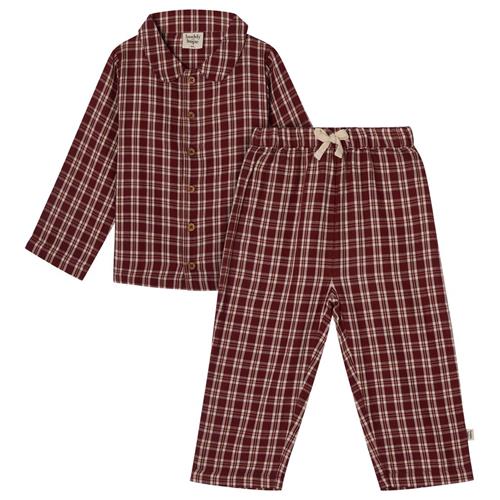 Buddy & Hope Oskar Pyjamas Christmas Check | Rød | 86/92 cm