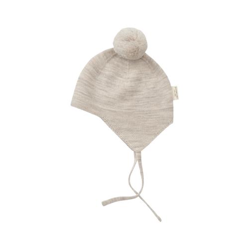 Copenhagen Colors Cream Merino Wool Baby Beanie med Pompom |  | 44/46 cm