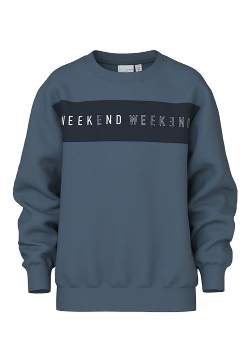 NAME IT Sweatshirt 'NKMVance'  natblå / safir / hvid