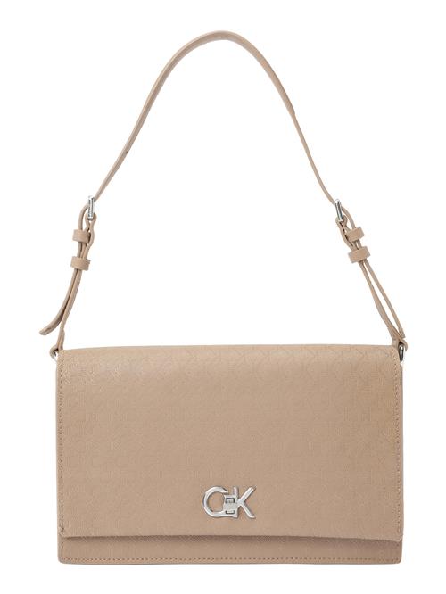 Calvin Klein Skuldertaske 'ELONGATED'  beige