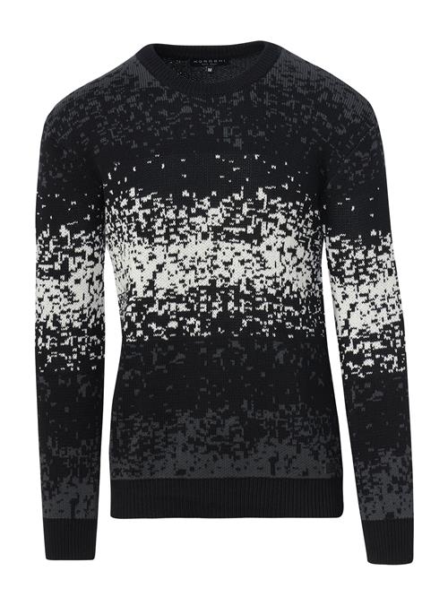 KOROSHI Pullover 'Punto'  grå / sort / hvid