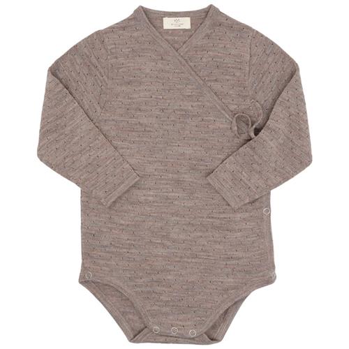 Copenhagen Colors Merino Wool Baby Body Natural Melange | Beige | 56 cm