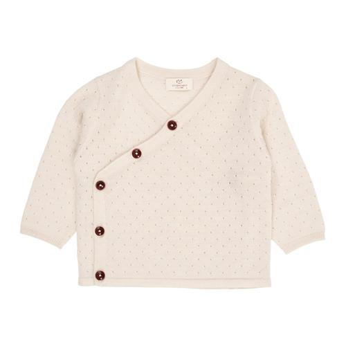 Copenhagen Colors Merino uld crossover cardigan Cream |  | 68 cm