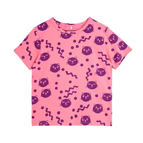 Mini Rodini Squiggly Cats T-shirt Pink | Lyserød | 104/110 cm