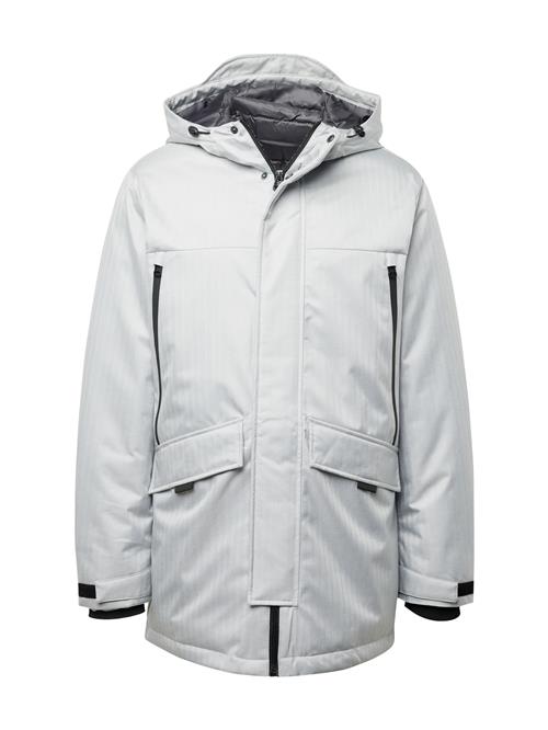 JACK & JONES Vinterparka 'JCOBlack'  lysegrå / sort