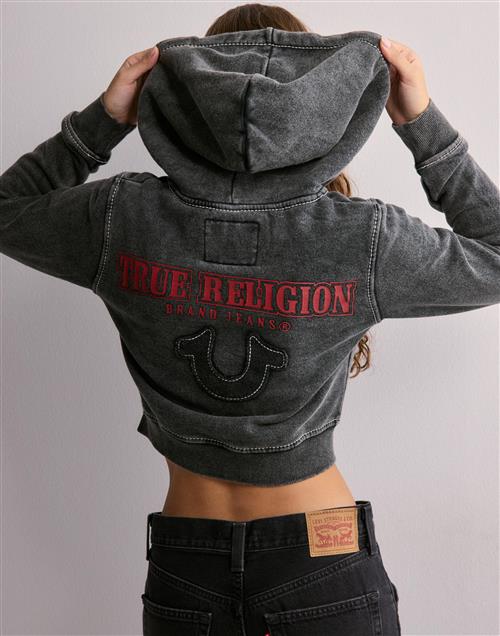 True Religion - - Big t Shrunken Zip Up Hoodie