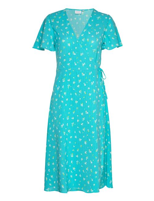 Vila Vilovie S/S Wrap Midi Dress/Su - Noos Vila Blue