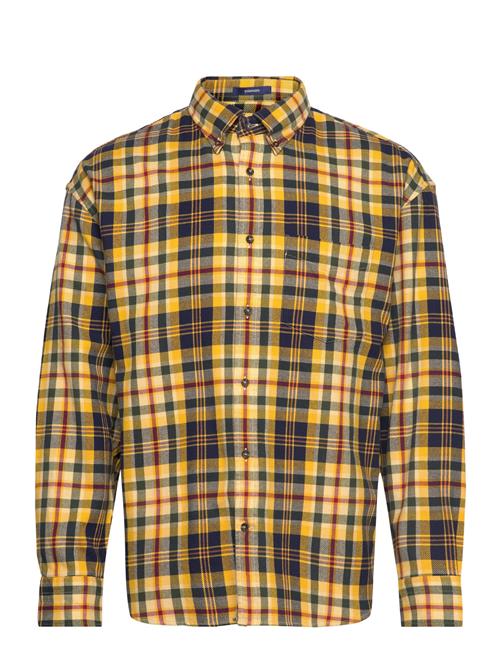 D2. Os Heavy Twill Check Shirt GANT Yellow