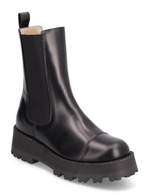 Selected Femme Slfcora Leather Toe-Cap Boot Selected Femme Black