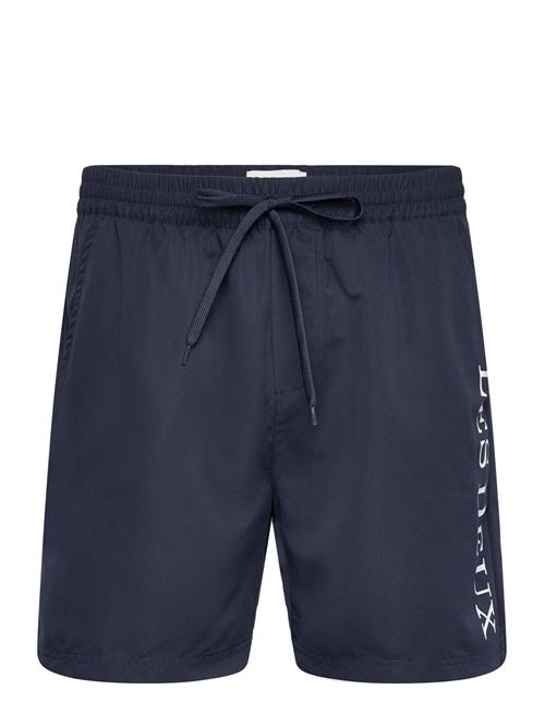 Les Deux Les Deux Logo Swim Shorts Les Deux Navy