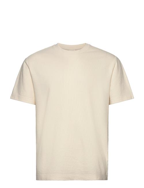 GANT Textured Ss T-Shirt GANT Cream