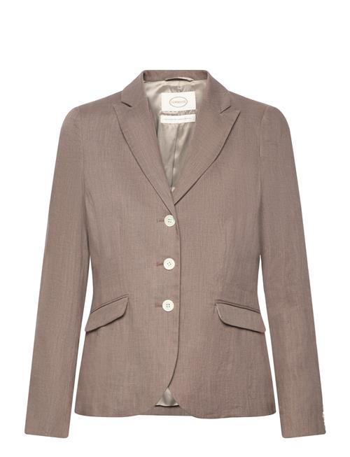 Amanda Linen Blazer Newhouse Brown