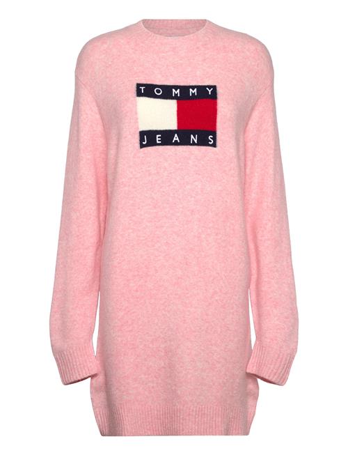 Tommy Jeans Tjw Mlnge Flag Sweater Dress Ext Tommy Jeans Pink