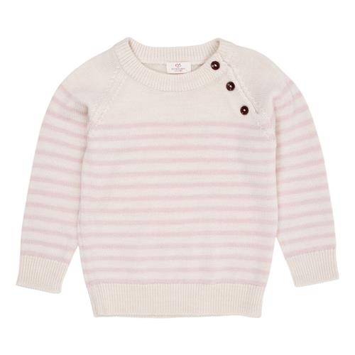 Copenhagen Colors Merino Classic Striped Pullover Cream/Dusty Rose Stripe |  | 116 cm