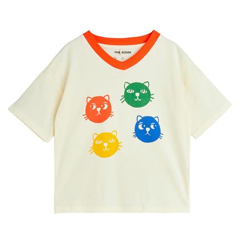 Mini Rodini Cool Cats T-Shirt Offwhite | Hvid | 104/110 cm