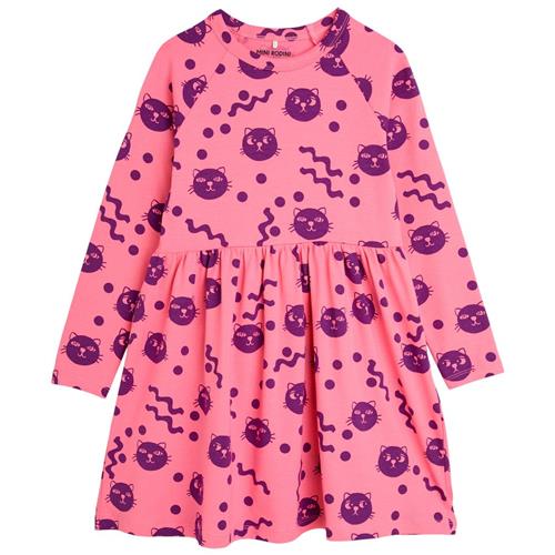 Mini Rodini Squiggly Cats Kjole i Pink | Lyserød | 80/86 cm