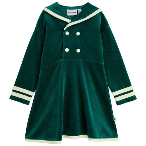 Mini Rodini Sailor Velour Kjole Green | Grønn | 140/146 cm