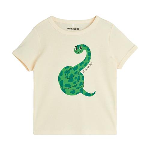 Se Mini Rodini T-shirt med slangegrafik i Offwhite | Hvid | 80/86 cm ved Babyshop