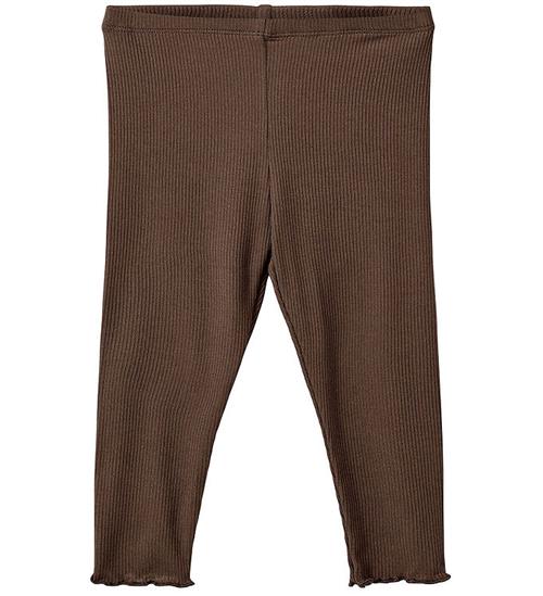 Se Sofie Schnoor Leggings - Rib - Chocolate Brown ved KidsWorld
