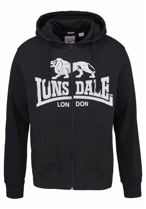 LONSDALE Sweatjakke 'Krafty'  sort / hvid