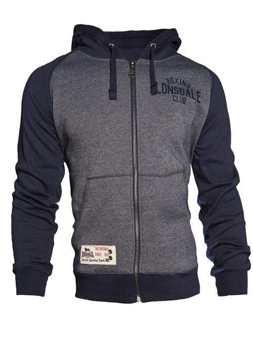 LONSDALE Sweatjakke 'Slough'  marin / blå-meleret / grå / rød