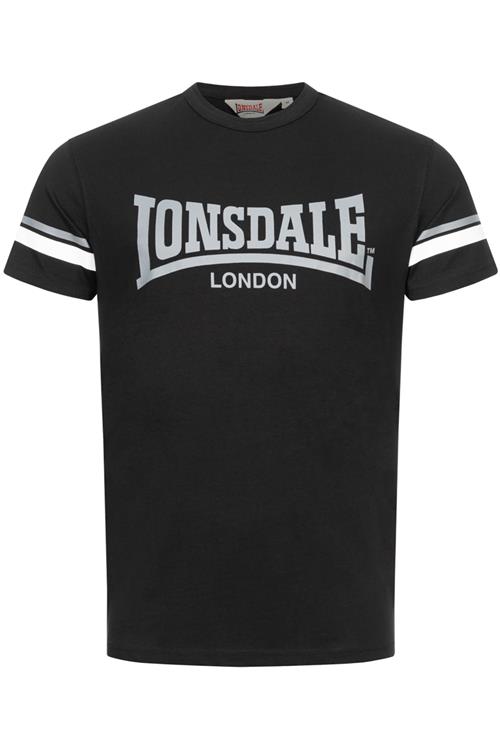 LONSDALE Bluser & t-shirts 'CREICH'  grå / sort / hvid