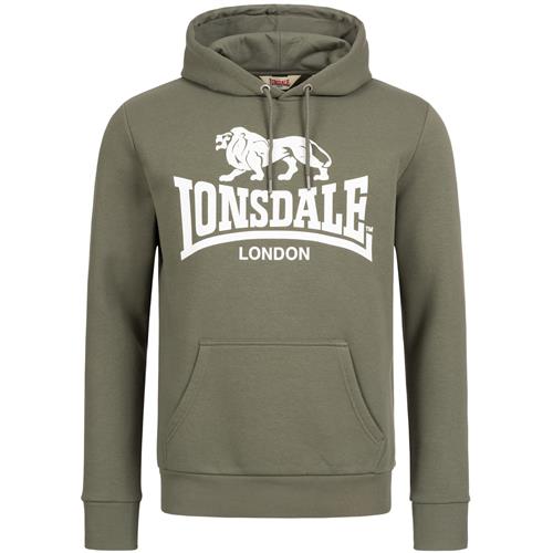 LONSDALE Sweatshirt 'SHERBORNE'  oliven / mørkegrøn / hvid