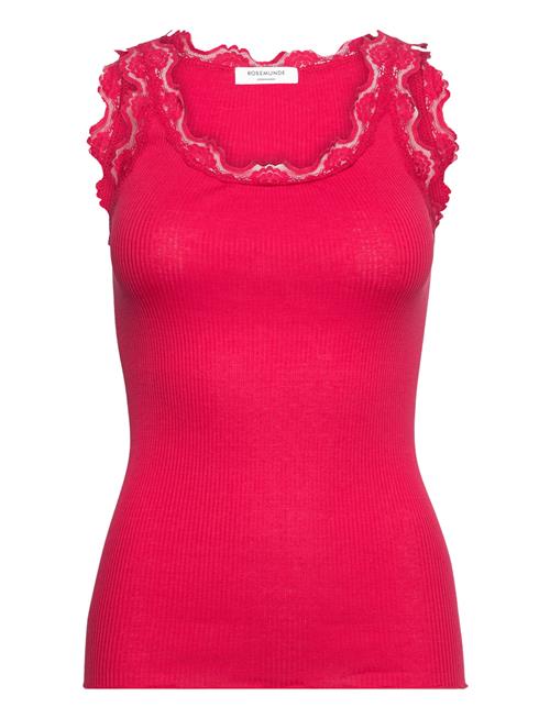 Rosemunde Rwbabette Sl U-Neck Long Lace Top Rosemunde Red