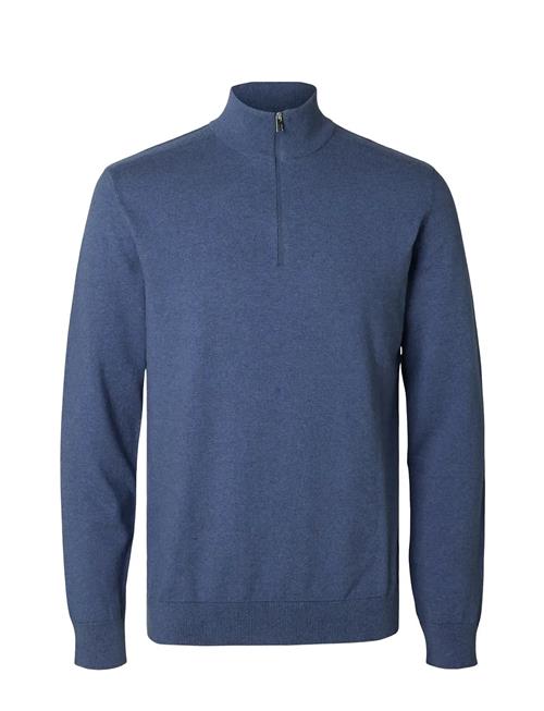 Slhberg Half Zip Cardigan Noos Selected Blue