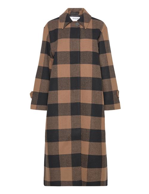 Selected Femme Slfevana Long Wool Coat Selected Femme Brown